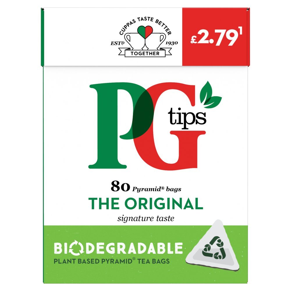 PG Tips 80 Pyramid Tea 80 Teabags 232 g Online at Best Price, Tea Bag